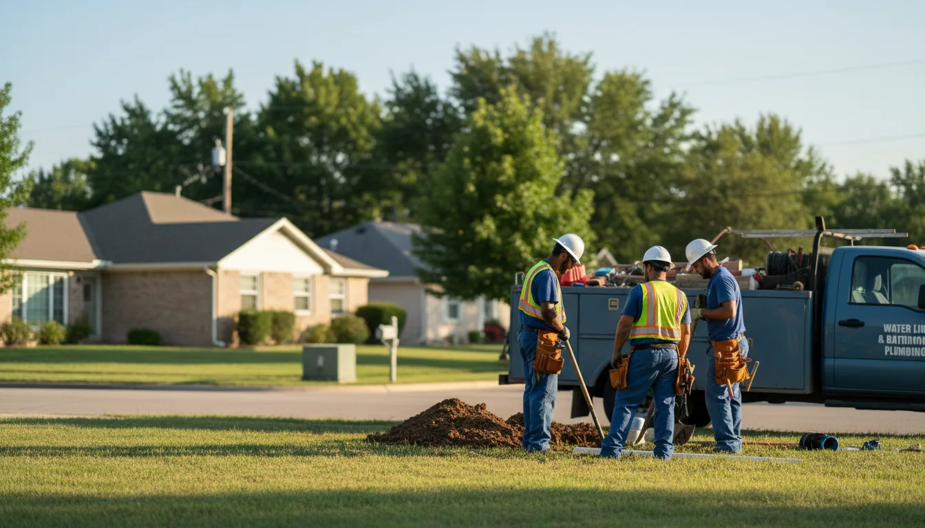 Residential water line and bathroom plumbing service in Murdock, NE